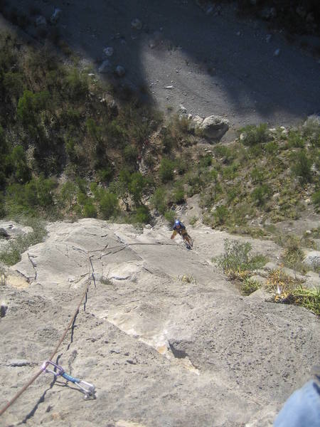 Megan following the third pitch at the end of the day