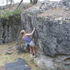 Lia on an unnamed problem near the south parking area.