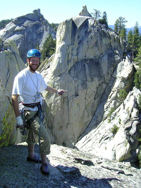 Pointing to the crux on Fancy Free from the Witch