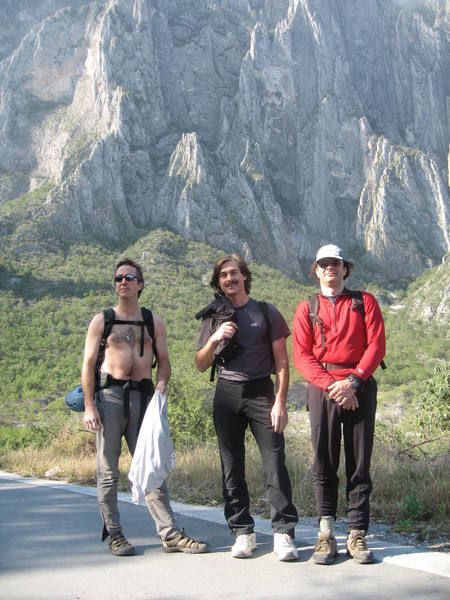 The three amigos after a final morning of climbing before our flight home.