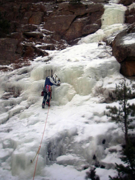 St. Vrain falls, Feburary 17, 2007. Fun, easy lead.