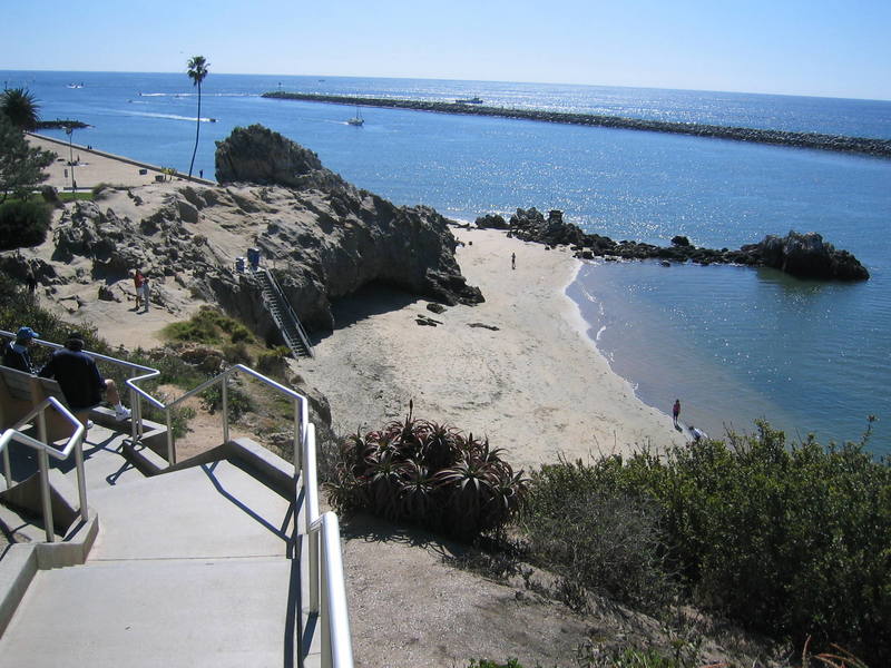 Looking down at Pirate's Cove (Corona Del Mar Beach, AKA The Beach)