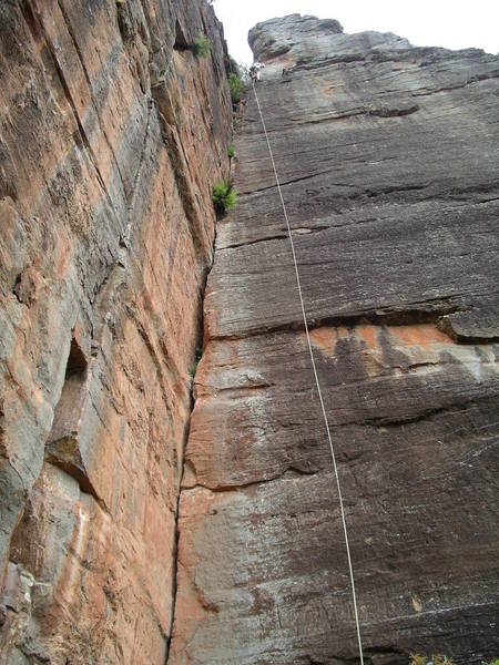 Lori at the top of Amen Corner.