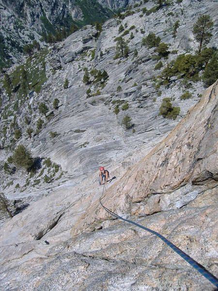 Looking down at one of the early pitches, around pitch 3 (depending on how you link them).