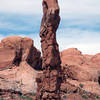 One of the many spires found at Arches National Park.<br>
Photo by Blitzo.