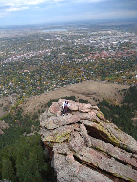 A classic shot from one of the upper (ridge) pitches of Kathleen...beautiful time of year (early October, 2006). Days of climbing and scenery like this remind me of what it is all about!