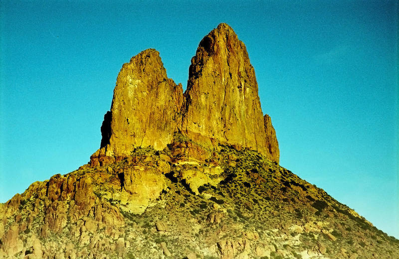 Weavers Needle from the east.