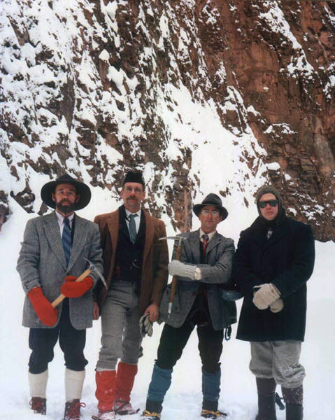 At the base of Nightfall. The impeccable gentlemen of Gentlemen's Occassional, Winter 2002.<br>
<br>
Courtesy of Dave Brandt.