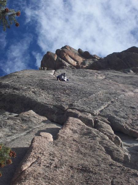 Mike from Fort Collins just after the crux.
