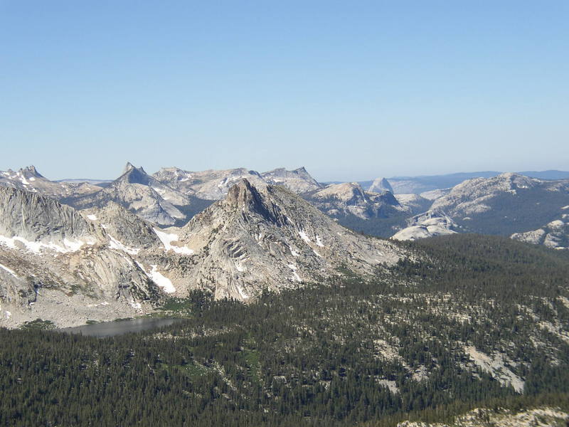 The view reaches The Valley high on the West Ridge of Mt. Conness, Tuolumne Meadows.
