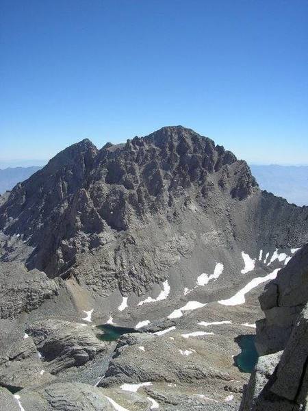 Mt. Williamson as seen from the summit of Mt. Tyndall.