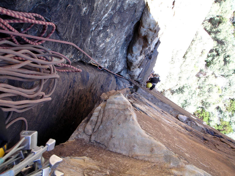 Mike following pitch one of Pauligk Pillar. We both love this climb.