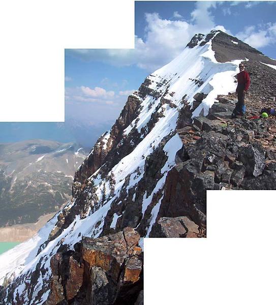 The North Face in profile from the descent (composite image).