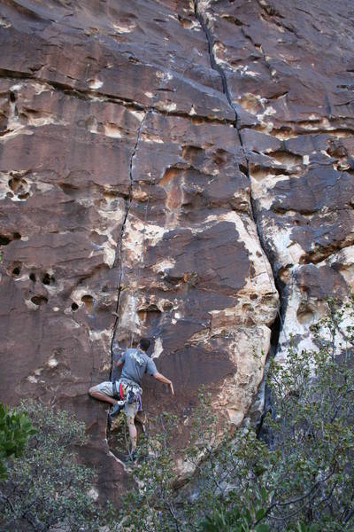 Jared starting up Plan F; this finger crack is as good as it gets; do NOT miss!!