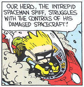 Spaceman Spiff struggles with the crux...