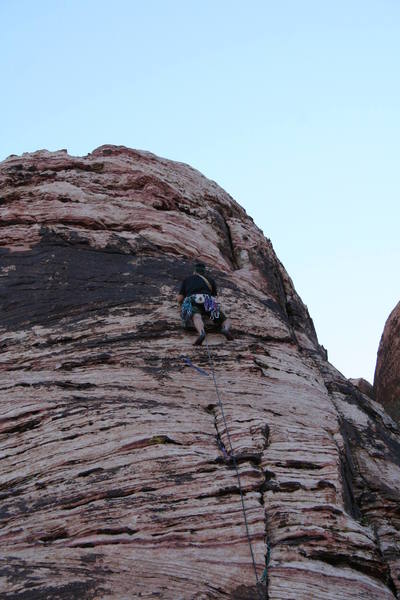 Through the thin crack and coming up to the slightly run out face