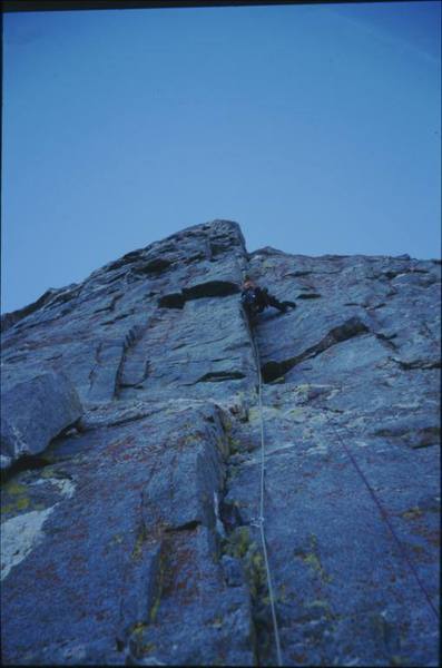 Photo of the first (crux) pitch. Hopefully this helps with routefinding.