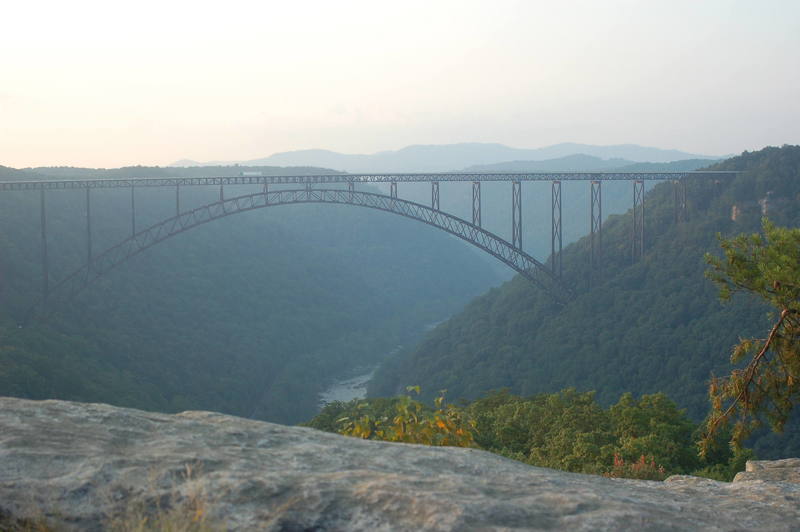 Bridge from Long Point. <br>
For scale, bridge is over 3000' feet long and 800 above the river