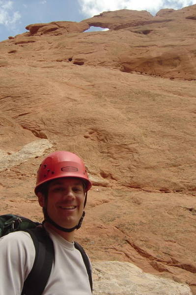 Looking up toward the Kissing Camels towards the top of Tourist Gulley on North Gateway. On our way to the top and then dropping into the "Hidden Valley."