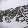 Looking back up at the face of James Peak after our epic descent.