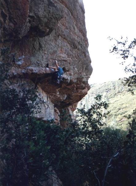 Malcolm Daly also escaping the flood of Yosemite, 1996.