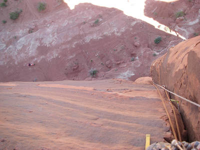 A couple dirt bikers who rode under me never looked up.