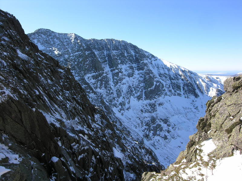 Looking out at the South Basin from near the top of the Chimney Route