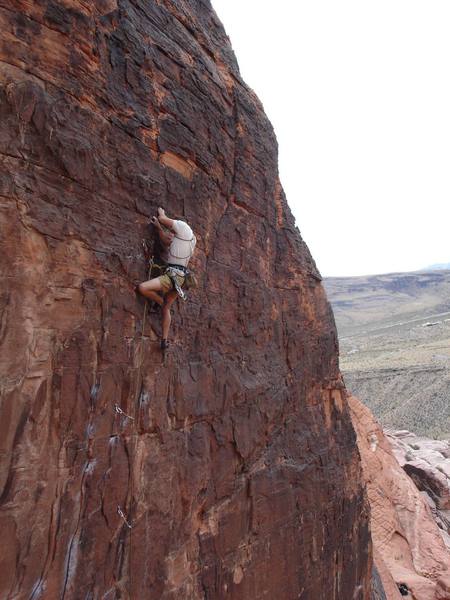 Josh finishing up strong on 'Totally Clips'.11a Panty Wall, Red Rocks NV