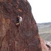 Josh finishing up strong on 'Totally Clips'.11a Panty Wall, Red Rocks NV
