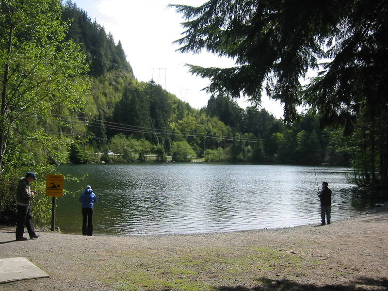 Browning Lake is a great place to cool off after climbing at Murrin