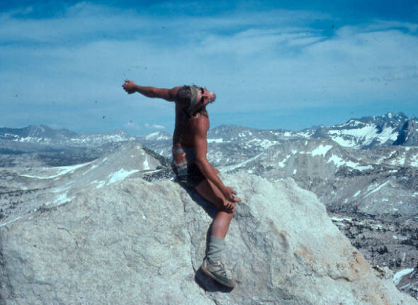 Bill "swilliam"showing the effects of altitude on top of the Cockscomb in toulomne.