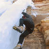 Orhun Kantarci climbing the lower section of the Center Pillar. January, 2005.