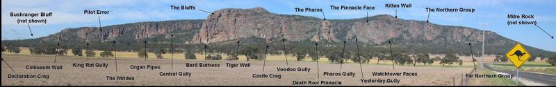 Overview of Arapiles Crags. Photo stolen from Mr. Laakman (hope you don't mind!)