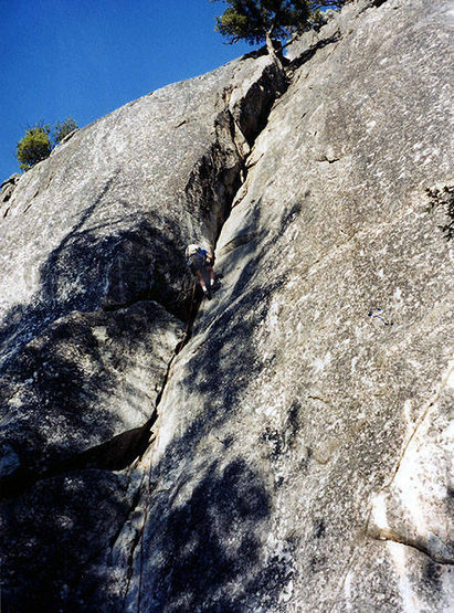 Ken Yager guiding on "After Six".<br>
Photo by Blitzo.