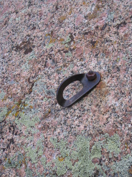 The ancient bolt on pitch 3. Bomber!