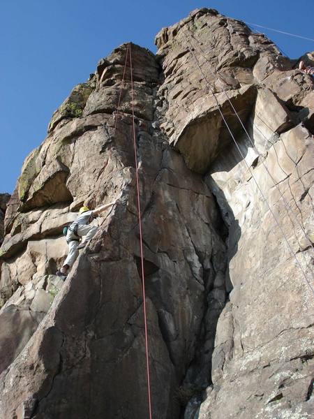 Nice route just below the Crux - going around the corner.