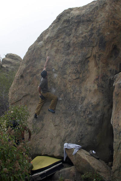 Scott Nomi pauses before the final crux section.
