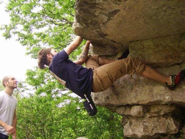 A foot in the cave is worth two hands on jugs.