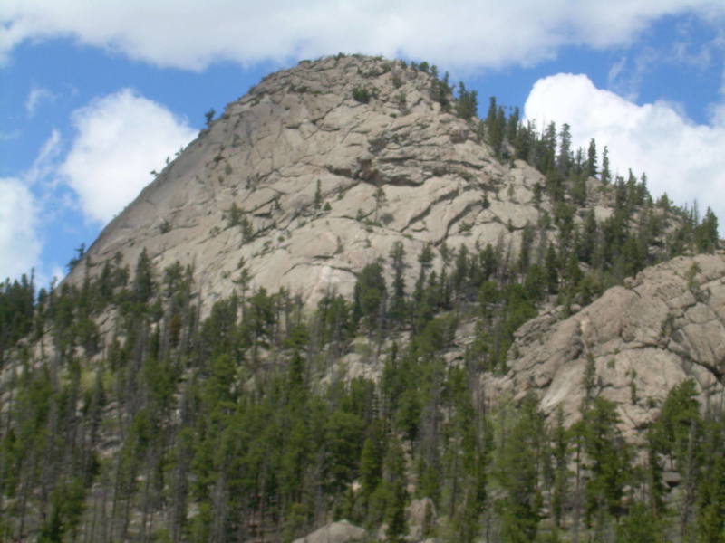 Anyone recognize this low-angled dome up above Thunder Buttress & The Parish?  It is up and left of Observatory Dome on the ridge top.  The photo is blurry.