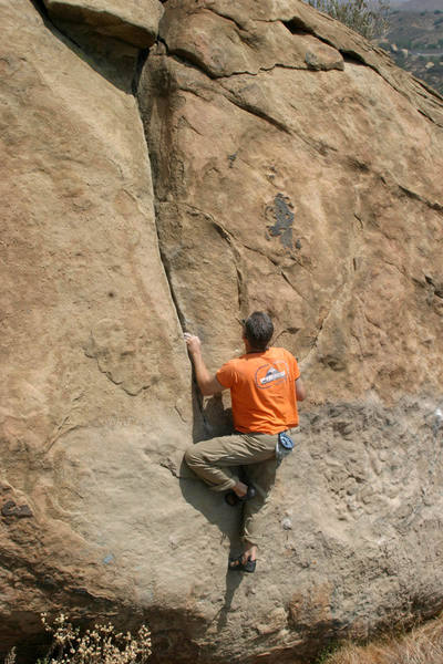 Starting up the crack - photo by Scott Nomi.