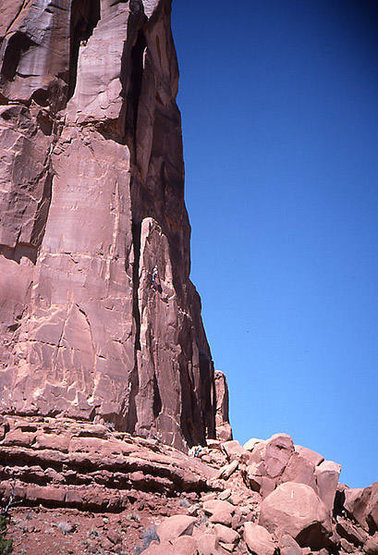 Tilting at Windmills, pitch 1.<br>
Photo by Todd Gordon.