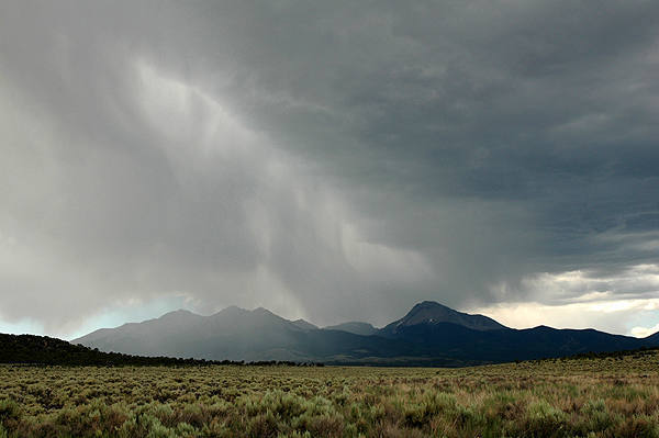 Storm over Blanca Peak.<br>
Photo by Blitzo.