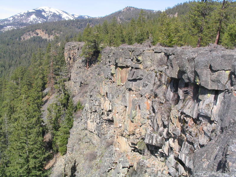 Climbing in Tick Wall, Tieton River