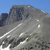 Wheeler Peak. The trail goes up the right shoulder.<br>
Photo by Blitzo.