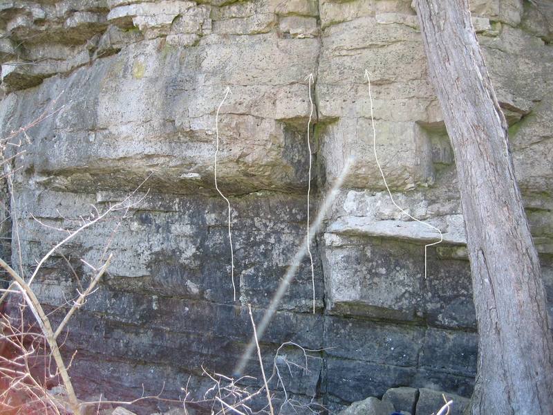 This is the main face. They seem like short climbs, but they are very pumpy. The "bulge" is a lot bigger in real life. Route info. will be coming soon.