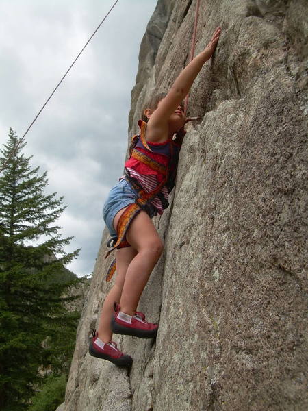 Erin, 4 1/2, 3'6", trying the start.