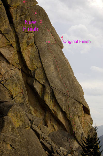 View of Seams Like a Dream showing entire route marked in color.