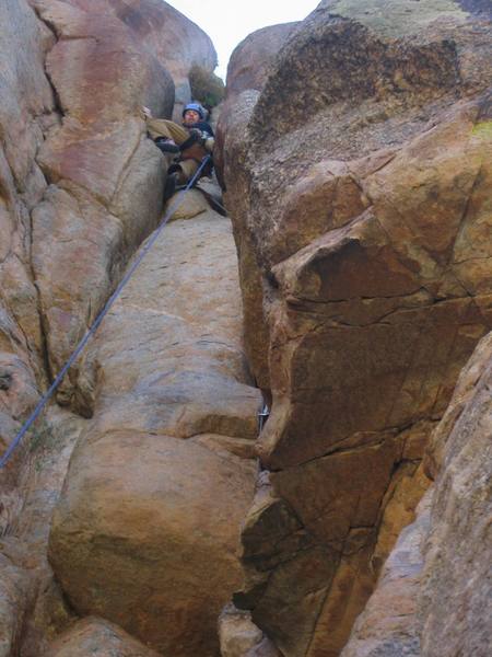 High up on the 2nd Pitch before the Luxury ledge.