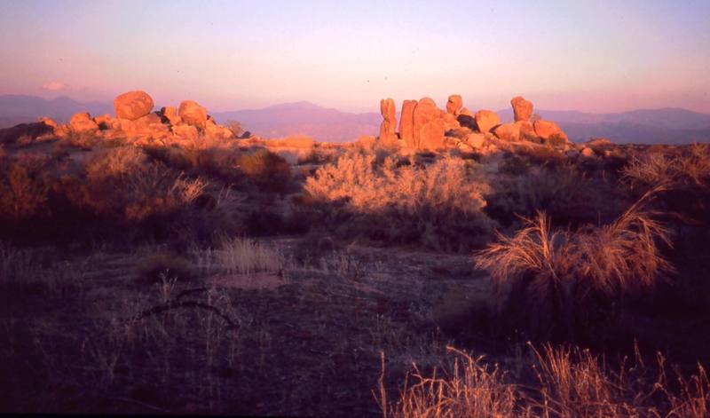 A few random boulders seen out in the McDowel Mountain area. Photo by Tony Bubb, 12/03.