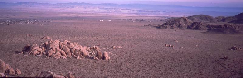 Even on the flat side of Indian Cove, random Boulders dot the landscape. Photo by Tony Bubb, 1/05.